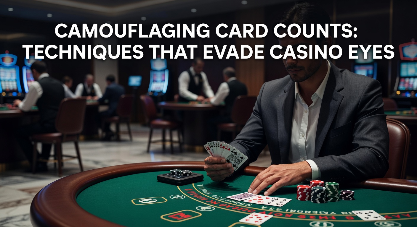 Nahaufnahme eines Blackjack-Tisches mit Chips in variierenden Stapelhöhen; ein Spieler tippt unauffällig, während Kameras von oben alles überwachen