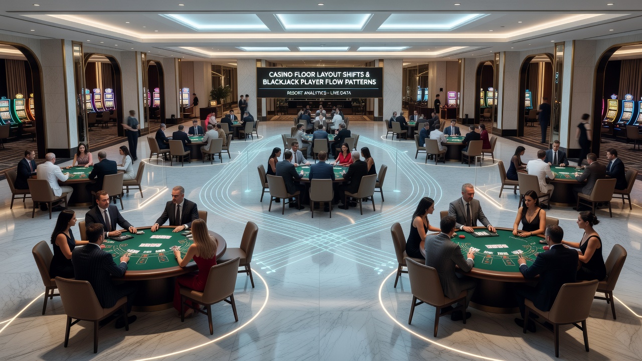 Spielerbewegungen zwischen Blackjack-Tischen in einem Resort-Casino