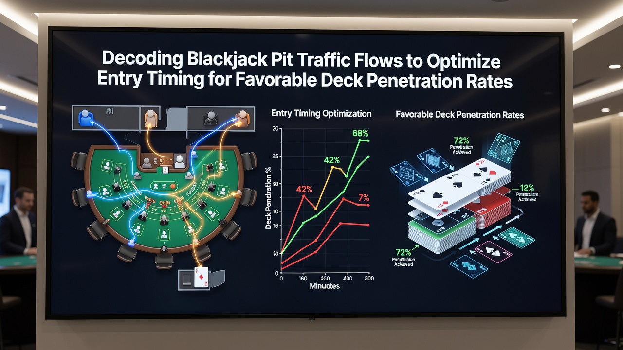 Diagramm zur Verfolgung von Dealer-Schichten und Tischbelegung in Blackjack-Pits