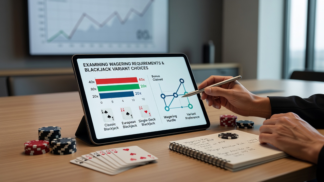 Spielerstatistiken zu Blackjack-Varianten und Bonusumsatzanforderungen