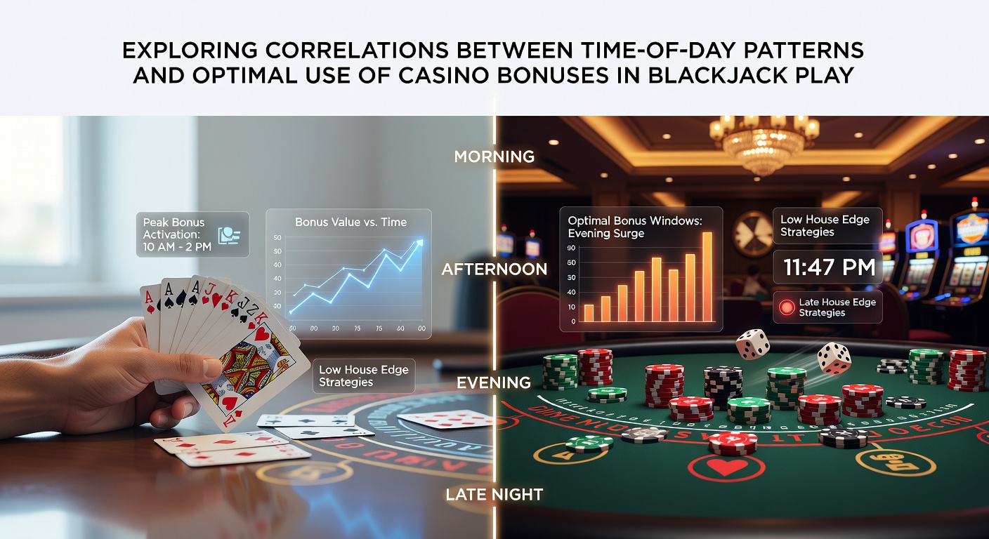 Grafik zeigt Blackjack-Tische mit Zeitangaben und Bonusindikatoren in einem Casino