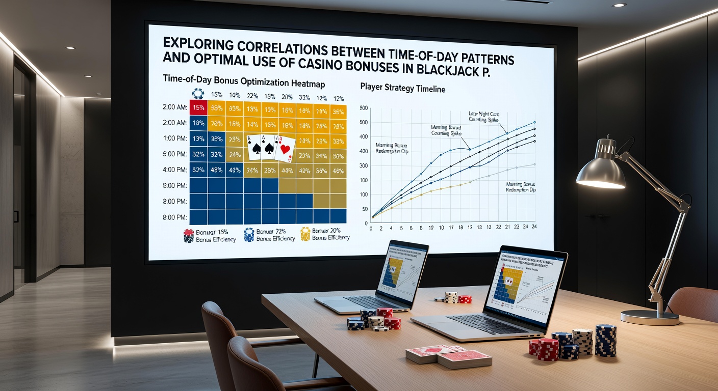 Diagramm mit Zeitachsen und Bonusnutzungsraten in Blackjack-Sessions