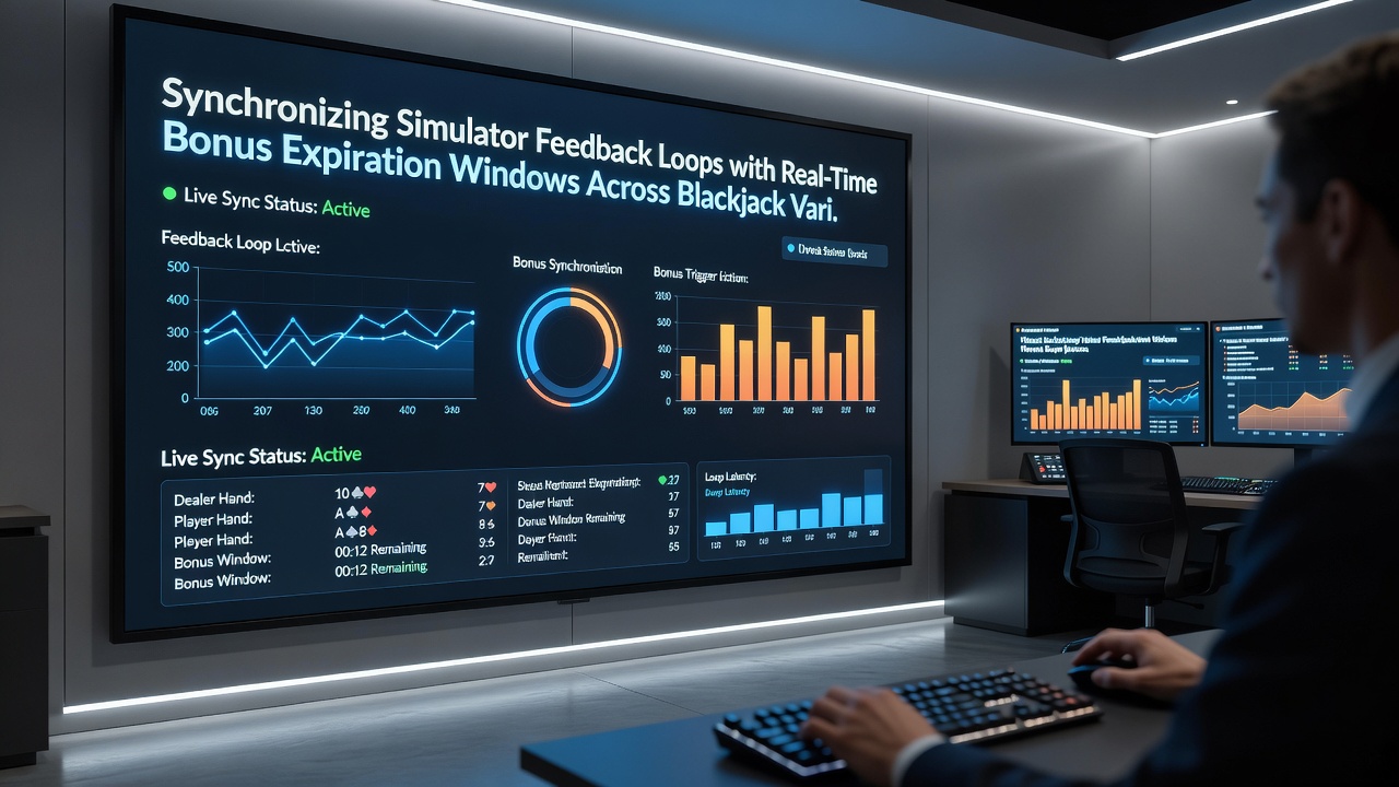 Echtzeit-Synchronisation von Bonusfenstern und Simulator-Feedback in Blackjack
